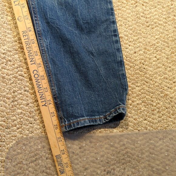 Gap Maternity Jean Overalls Womens Medium Blue Denim Stretch Pockets - Picture 2 of 8